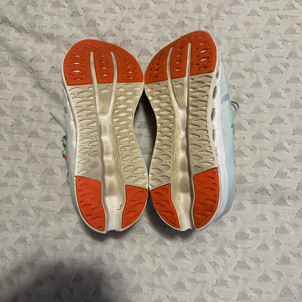 On Running Men's Mint and Orange Athletic Shoes cloudsurfer size 10.5 - Picture 9 of 9